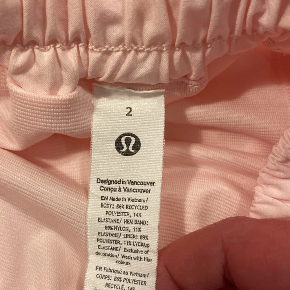 Lululemon Soft Pink Activewear Shorts - Picture 2 of 5